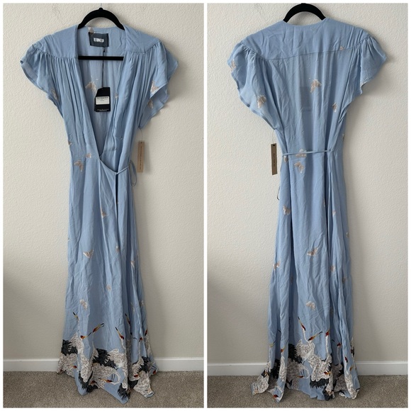 NWT Reformation Sandra Kuren Crane Butterfly
Print Maxi Dress Size S - Picture 2 of 6